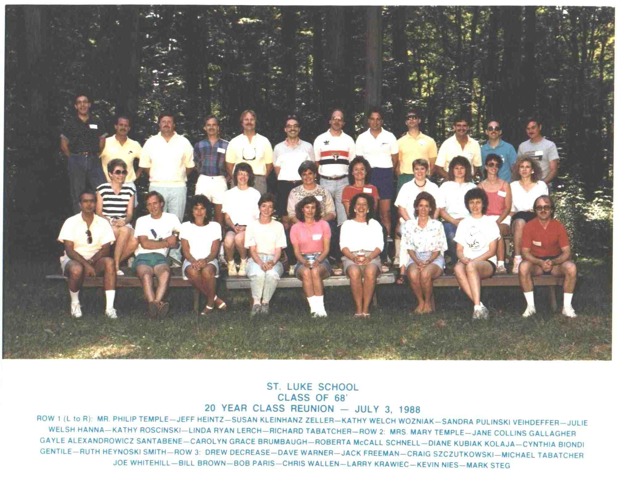 SLS Class of 68 20th Reunion